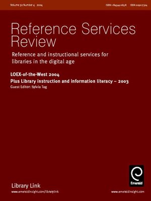cover image of Reference Services Review, Volume 32, Issue 4